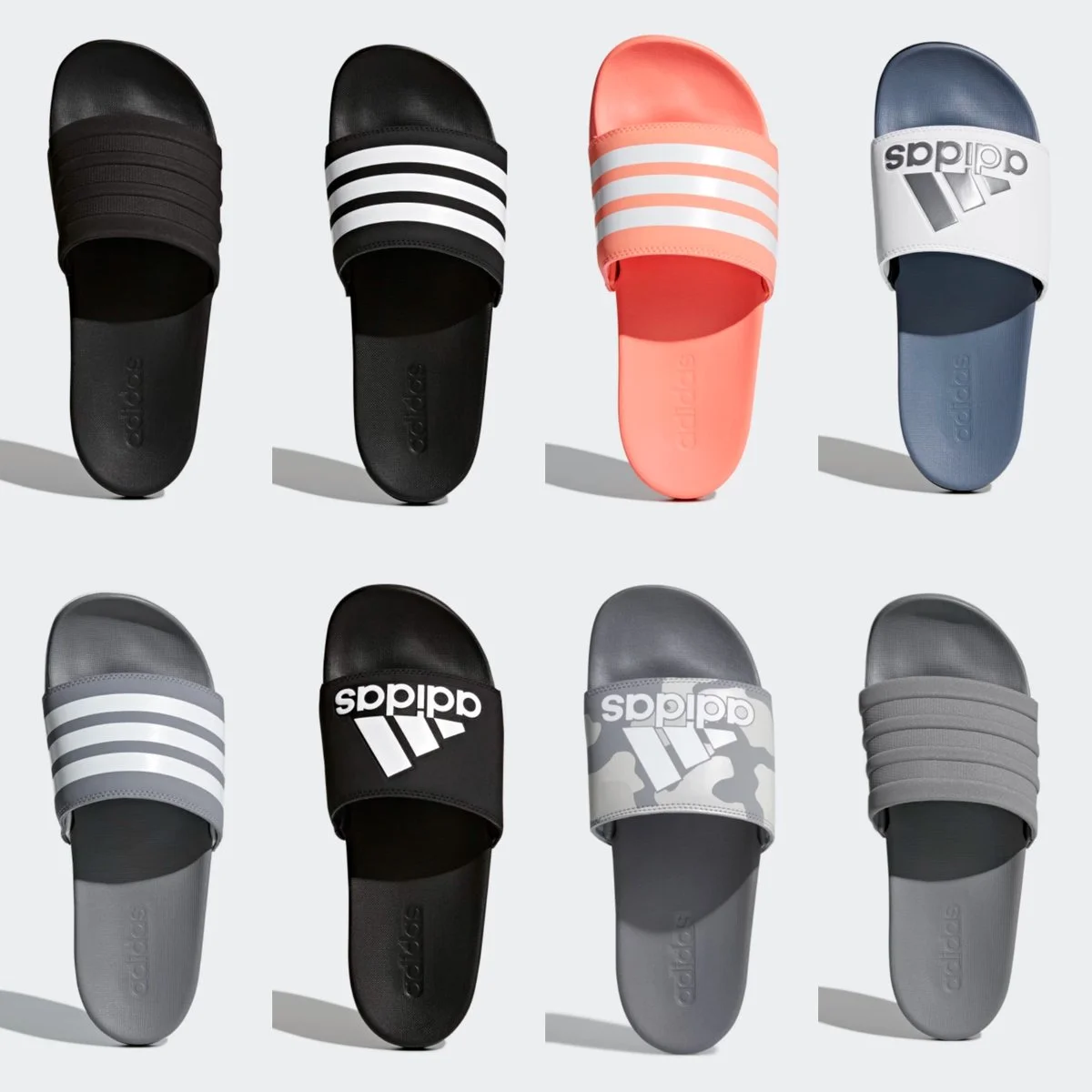 ADIDAS CLOUDFOAM ADILETTE SLIDES FOR $25