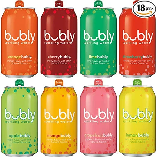 18 PACK OF BUBLY SPARKLING WATER FOR $9.24