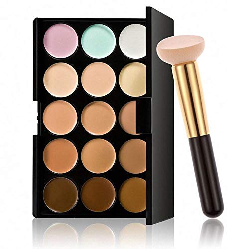 15 COLOR CONCEALER PALETTE SET WITH BRUSH FOR $6.50