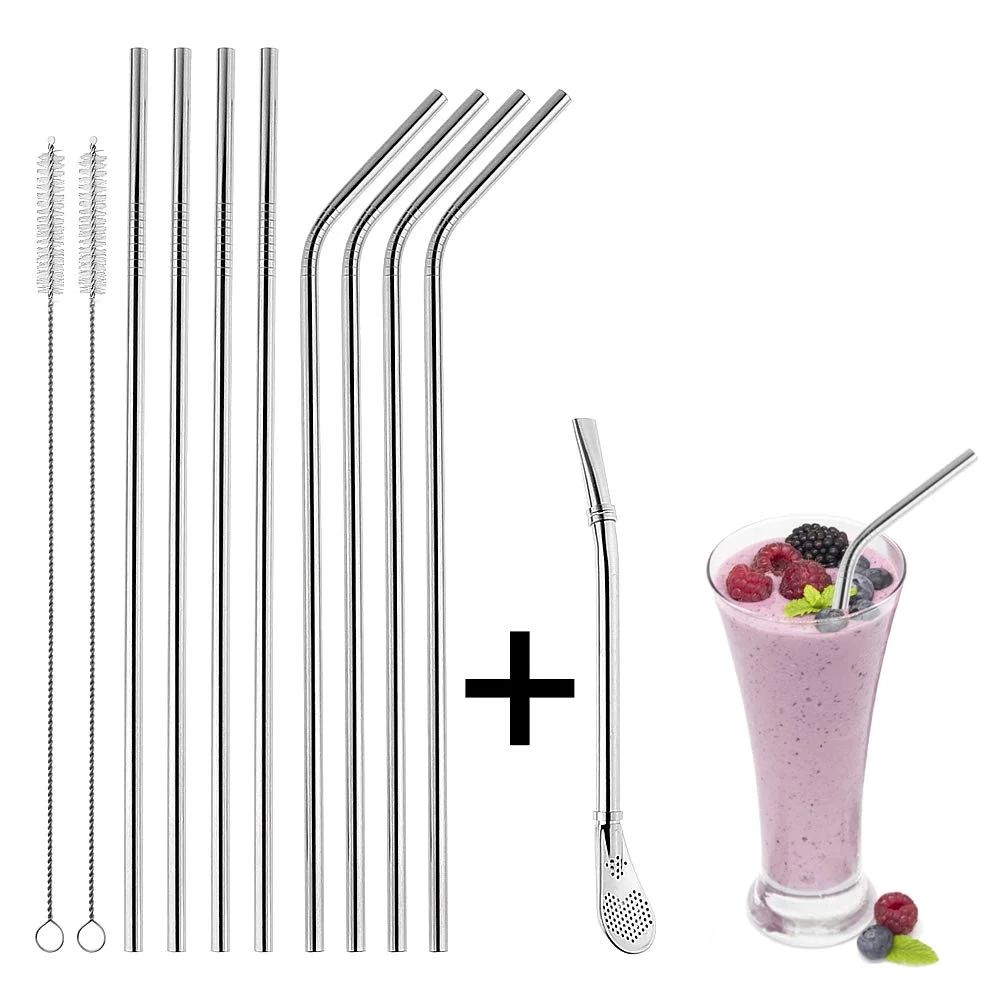 STAINLESS STEEL STRAW SET FOR $4.99