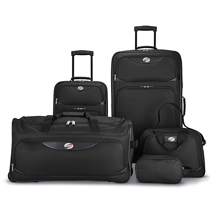 AMERICAN TOURISTER 5-PIECE SOFTSIDE LUGGAGE SET FOR $49.99