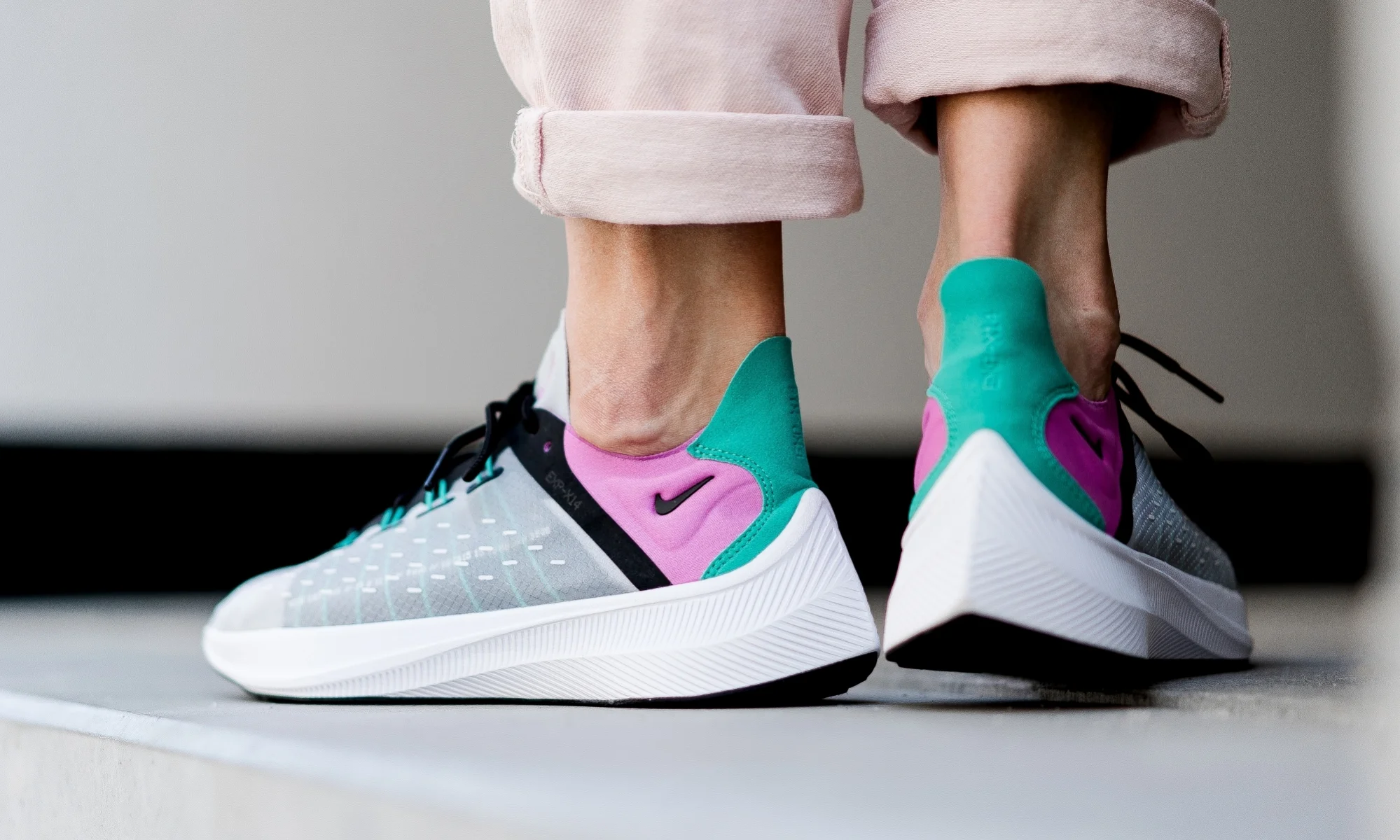 WOMEN'S NIKE EXP-X14 'VIOLA/CLEAR EMERALD' FOR $55.00