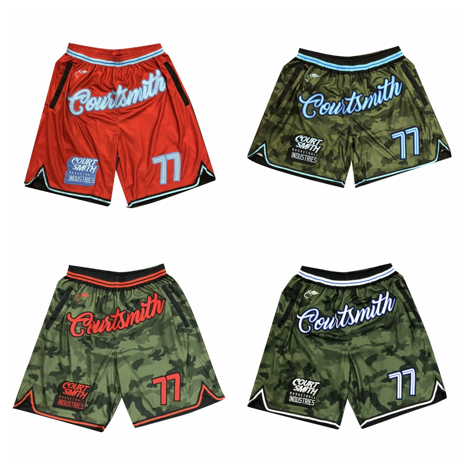 COURTSMITH CAMO ZIPPER POCKET SHORTS 