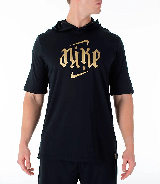 NIKE DRY LEBRON JAMES ANOGRAM SHORT-SLEEVE HOODIE FOR $25.00