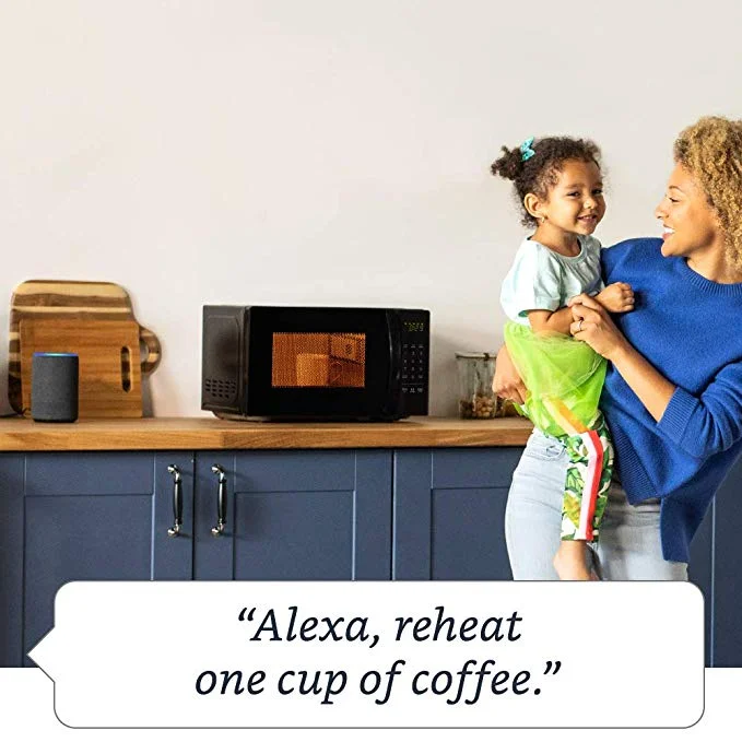 ALEXA ENABLE AMAZON BASICS MICROWAVE FOR $41.99