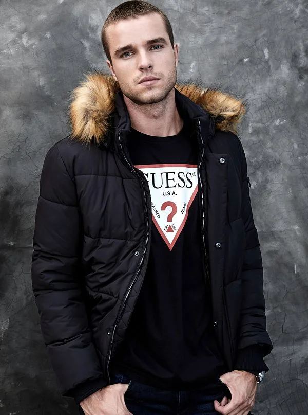 70% OFF SAMUEL FAUX-FUR TRIM PUFFER JACKET $59.00 