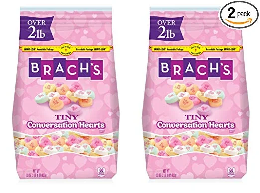 2-PACK OF BRACH'S TINY CONVERSATION HEARTS CANDY FOR $12.74