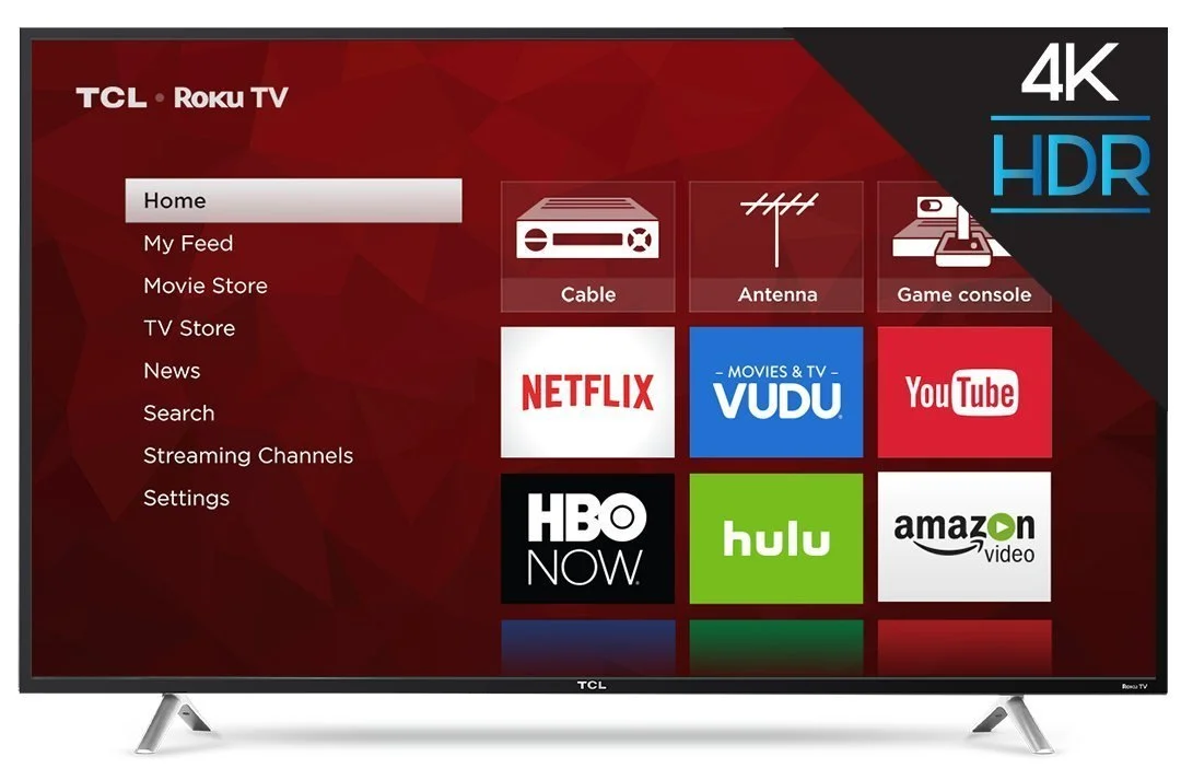 TCL 55-INCH CLASS 4K ULTRA HD 2160P DOLBY VISION ROKU SMART HD TV (REFURBISHED) FOR $229.99