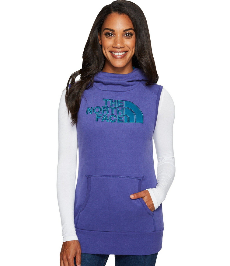 WOMENS THE NORTH FACE HALF DOME FLEECE HOODED VEST&nbsp;FOR $35.90