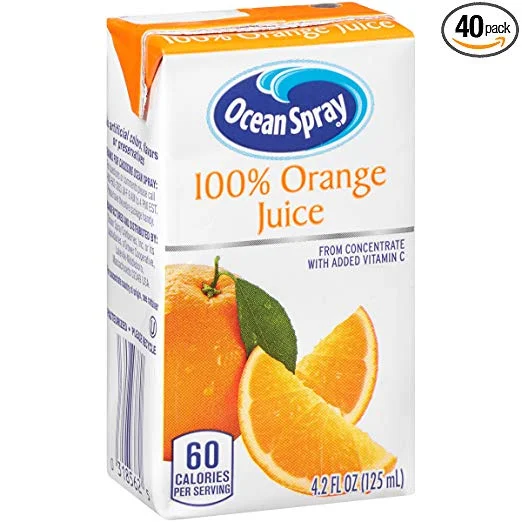 40-PACK OF OCEAN SPRAY ORANGE JUICE JUICE BOXES FOR $12.39