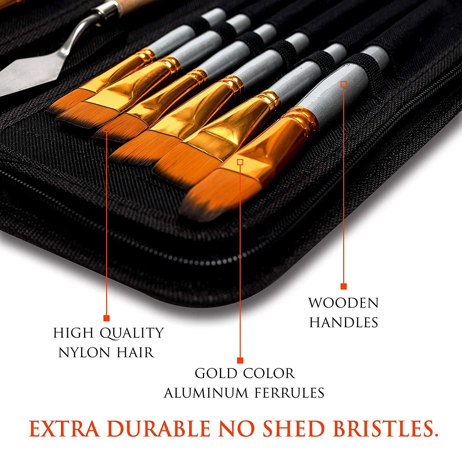 ARTIST PAINT BRUSH SET WITH PAINTING KNIFE FOR $15.89