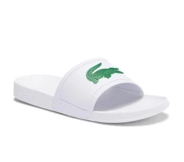 LACOSTE FRAISIER LOGO SLIDES FOR $14.99