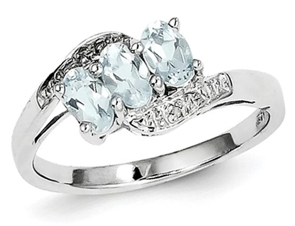 AQUAMARINE RING 3/5 CARAT FOR $47.99