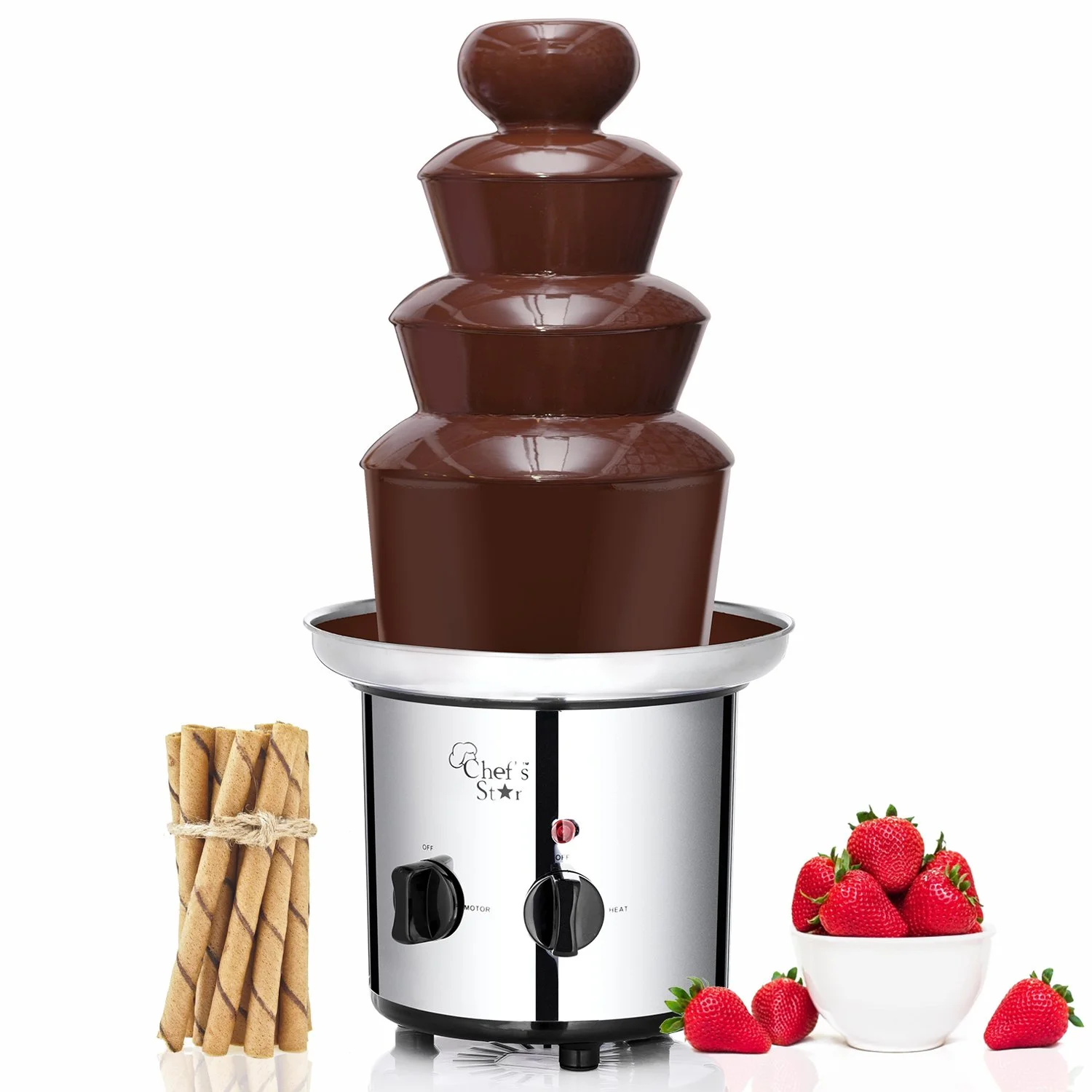 3-TIER STAINLESS STEEL CHOCOLATE FOUNTAIN FOR $44.71