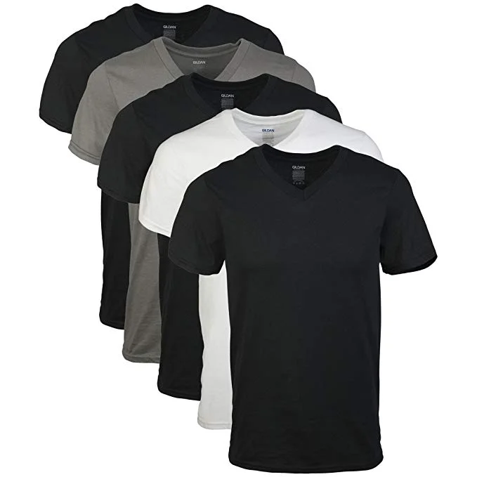 GILDAN MEN'S ASSORTED V-NECK T-SHIRTS FOR $11.97