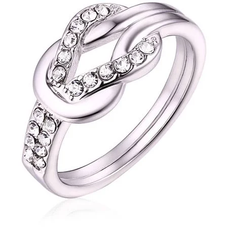 SWAROSKI 18KT WHITE GOLD TONE RING FOR $10.88