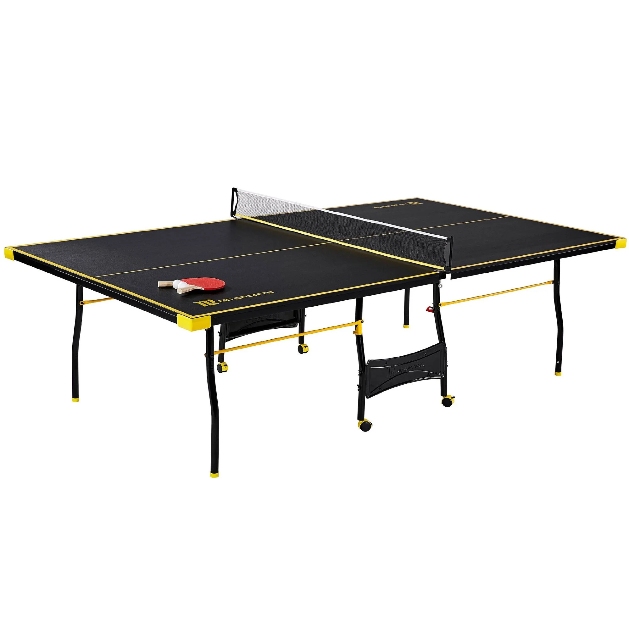 BLACK/YELLOW OFFICIAL SIZE TABLE TENNIS TABLE FOR $138.95