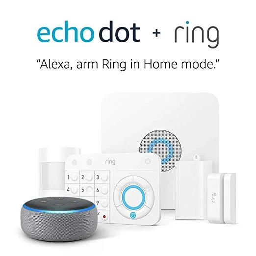 RING ALARM 5 PIECE KIT + AMAZON ECHO DOT FOR $149.00