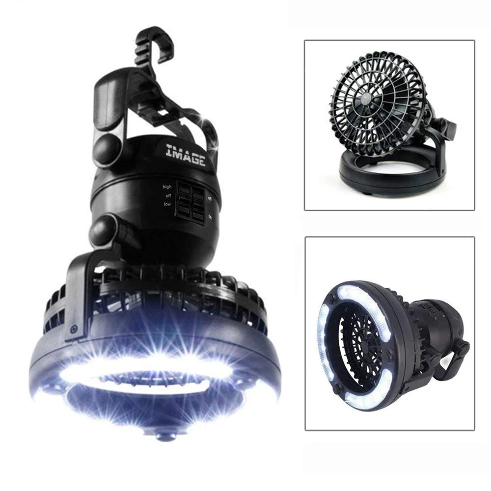 PORTABLE LED CAMPING LANTERN WITH CEILING FAN FOR $11.90