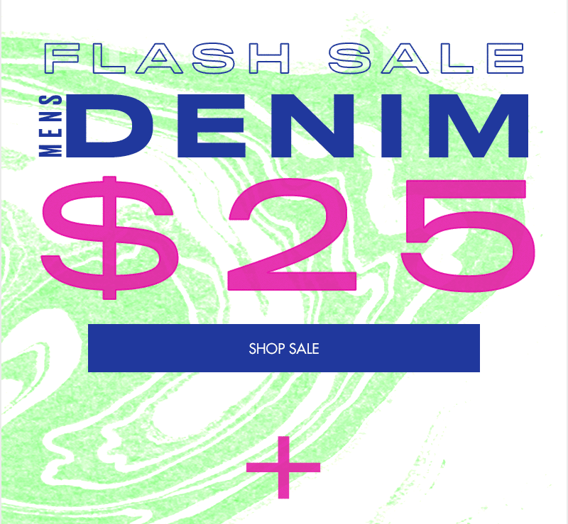 PACSUN FLASH SALE: MENS DENIM FOR $25.00