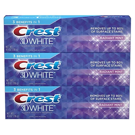 CREST 3D WHITE TOOTHPASTE RADIANT MINT (3 PACK) FOR $9.97