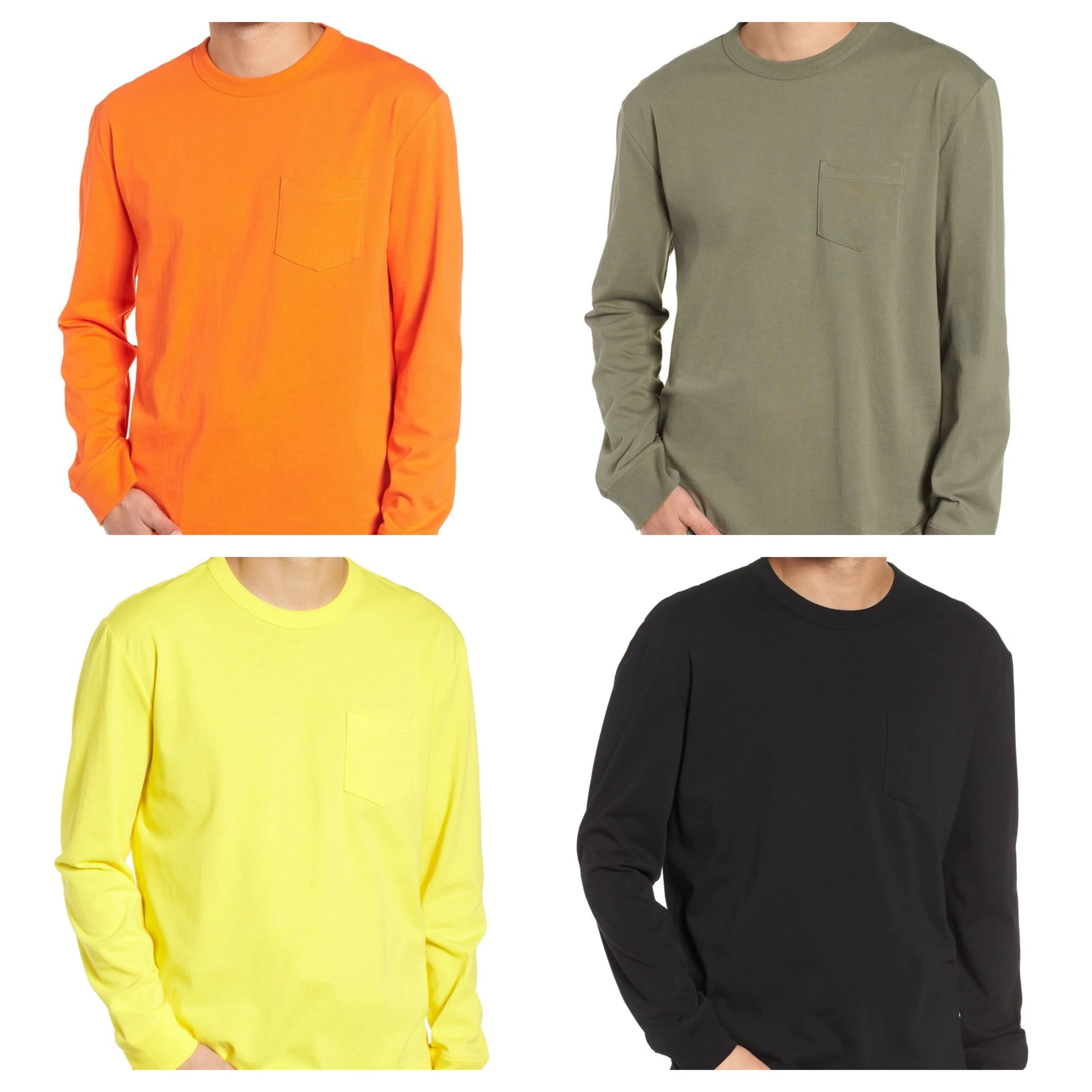 THE RAIL LONG SLEEVE POCKET T-SHIRT FOR $7.48