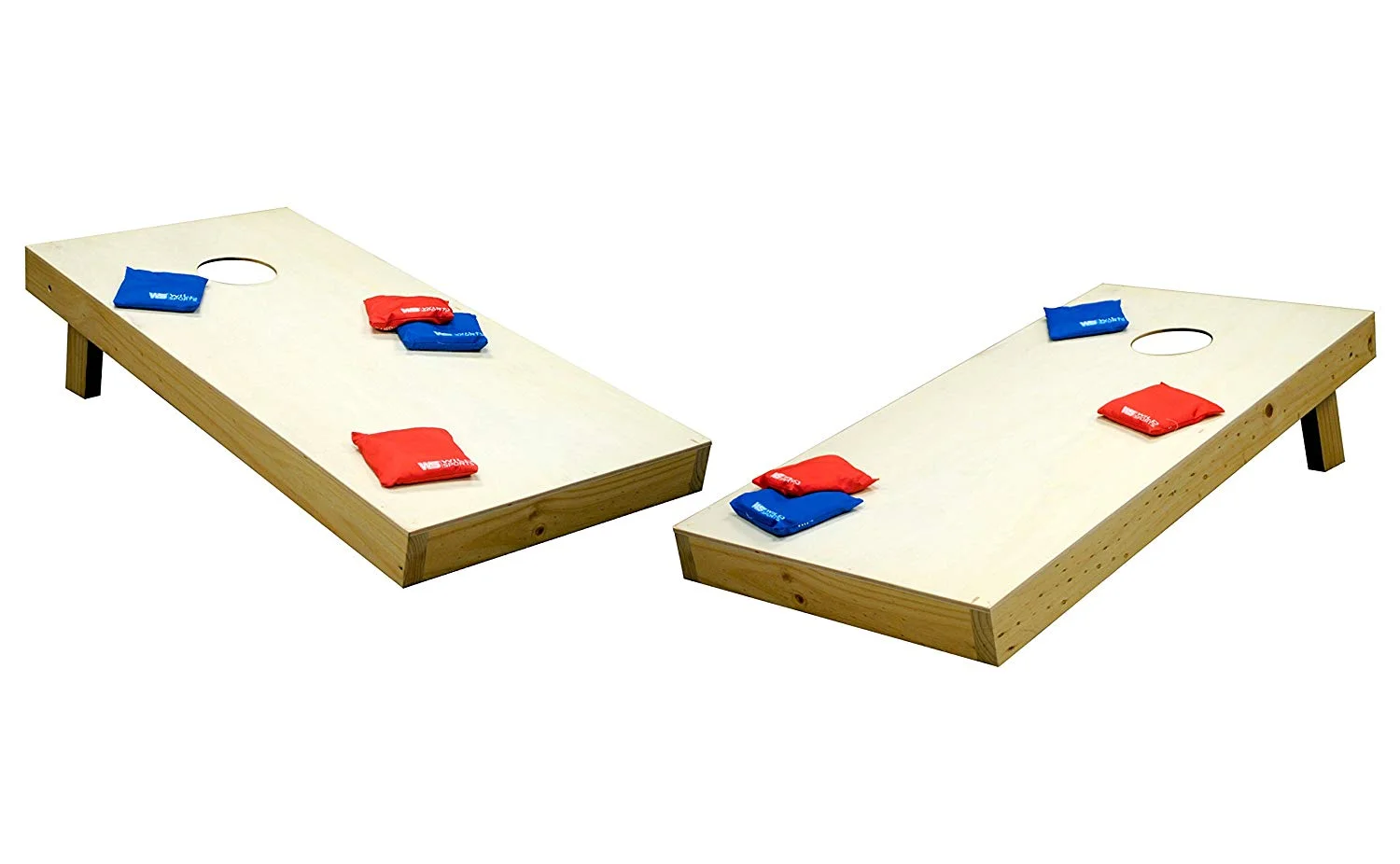 SOLID WOOD TOURNAMENT APPROVED CORNHOLE SET FOR $72.47