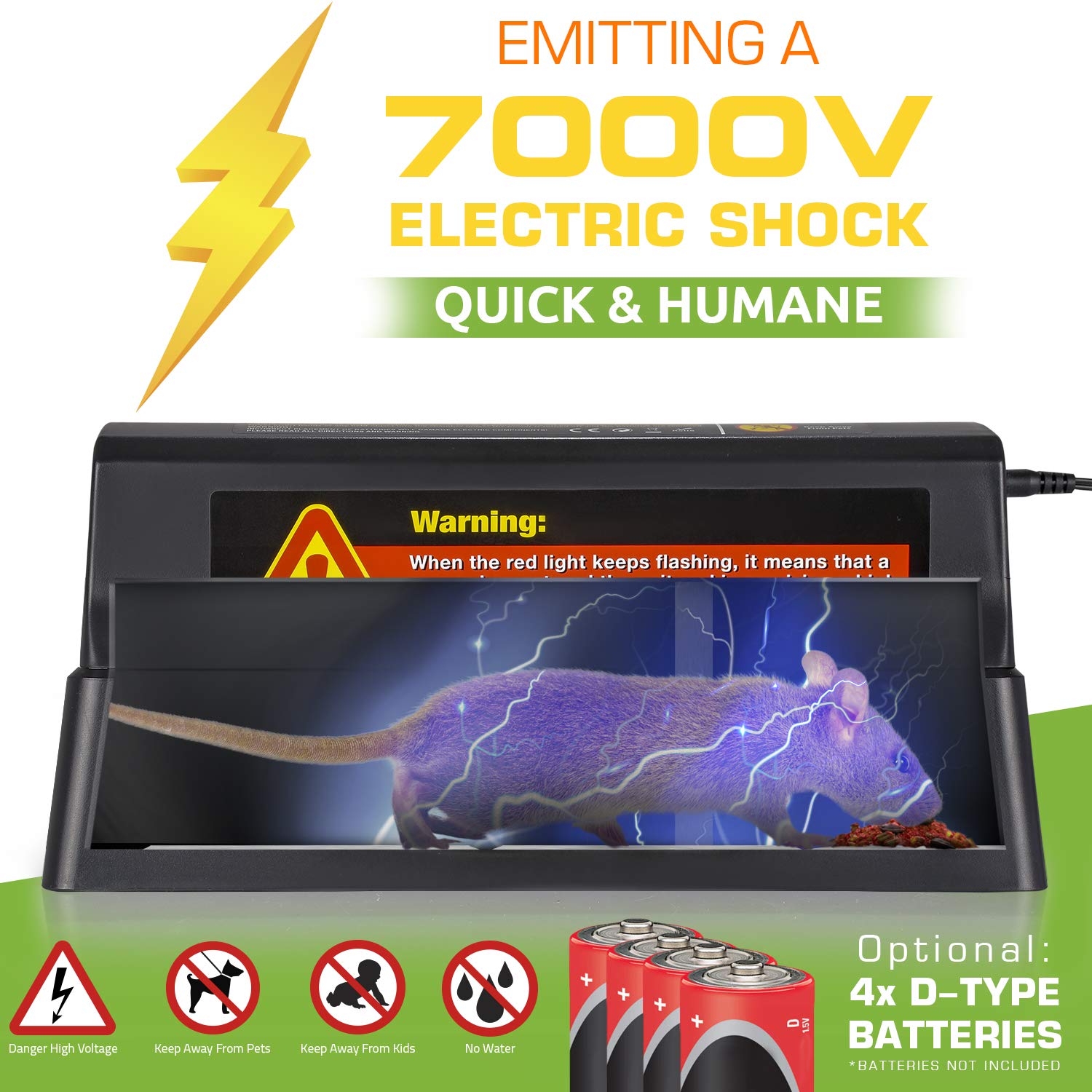 ELECTRONIC HUMANE RODENT ZAPPER FOR $33.89