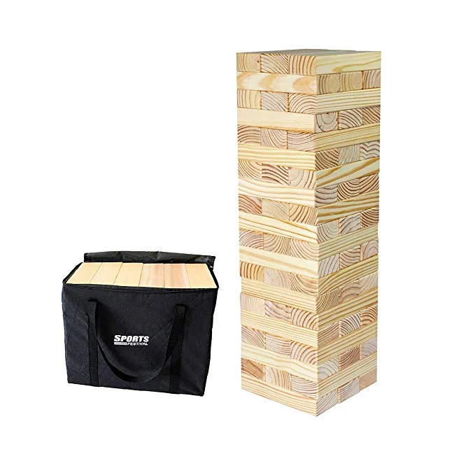 GIANT SIZE JENGA BLOCKS WITH CASE FOR $32.49
