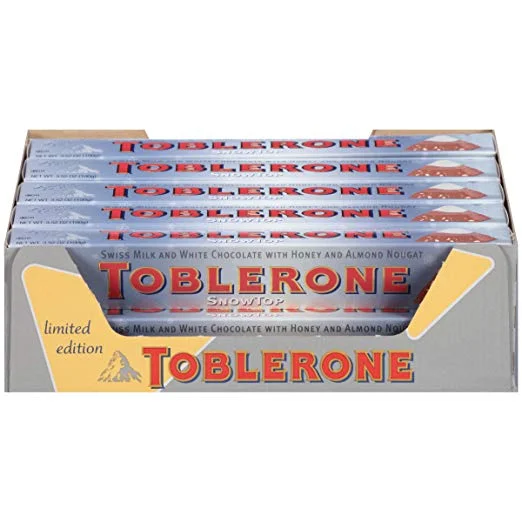 TOBLERONE SNOW TOP CHOCOLATE BARS (20 PACK) FOR $14.01