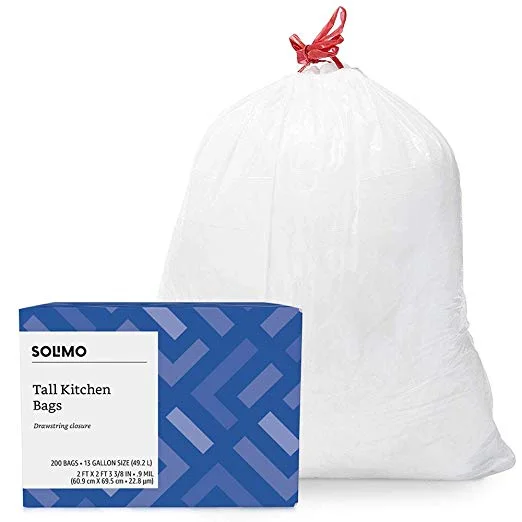 200 13-GALLON TALL KITCHEN DRAWSTRING TRASH BAGS FOR $15.95