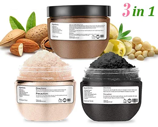 HIMALAYAN CHARCOAL COFFEE BODY SCRUB 3 IN 1 SET FOR $11.99