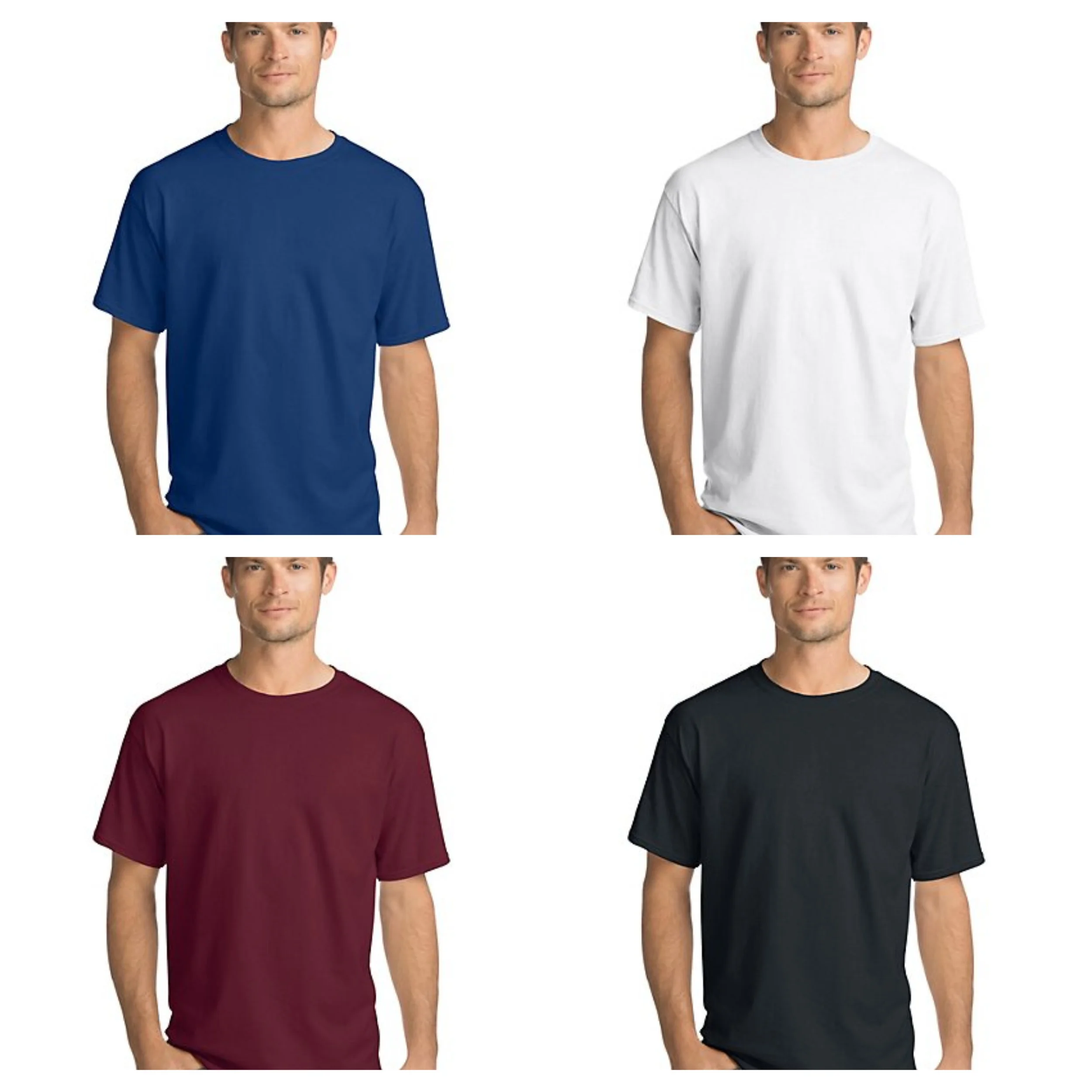 HANES COMFORTSOFT MEN'S CREWNECK T-SHIRT 4-PACK FOR $14.51