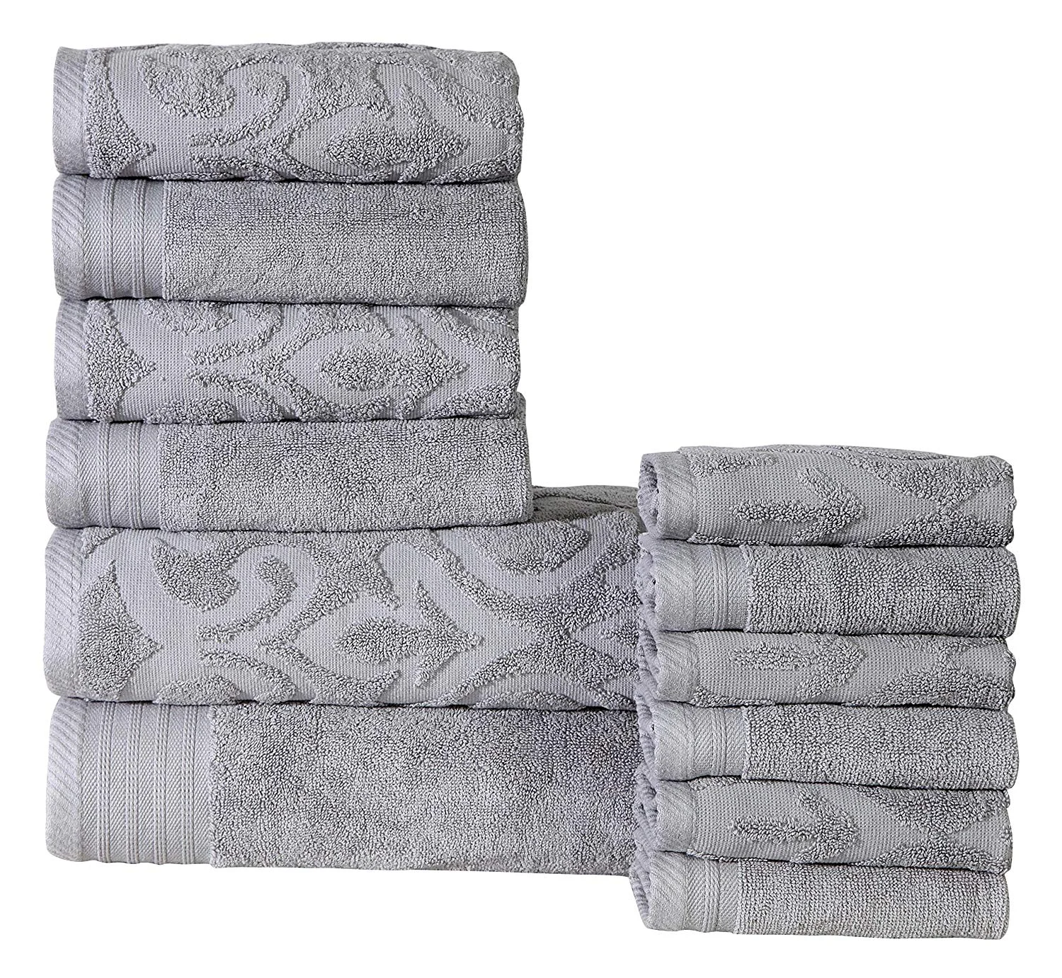 12 PIECE LUXURIOUS COTTON TOWEL SET&nbsp;FOR $13.73
