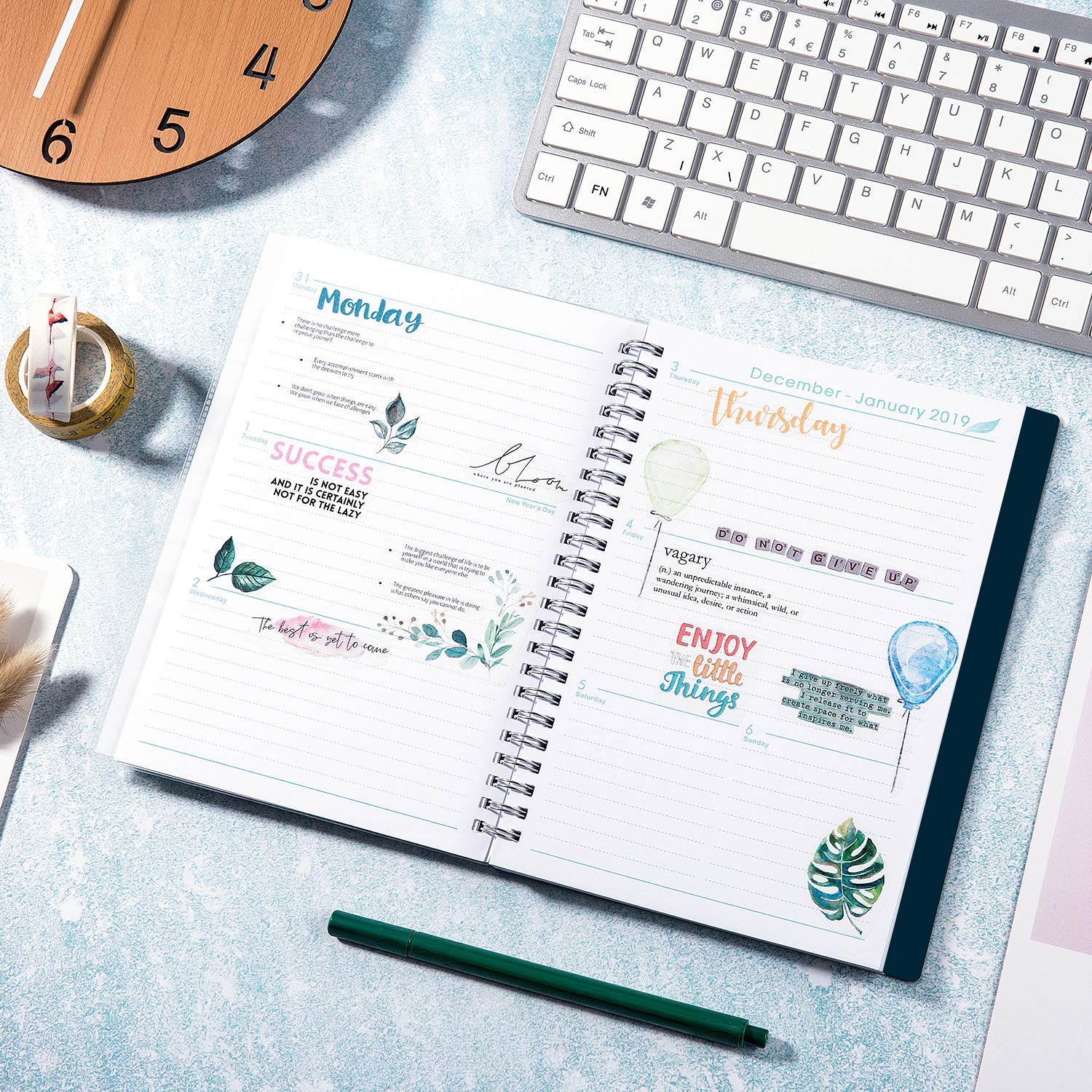 2019 ACADEMIC WEEKLY &amp; MONTHLY PLANNER FOR $5.00