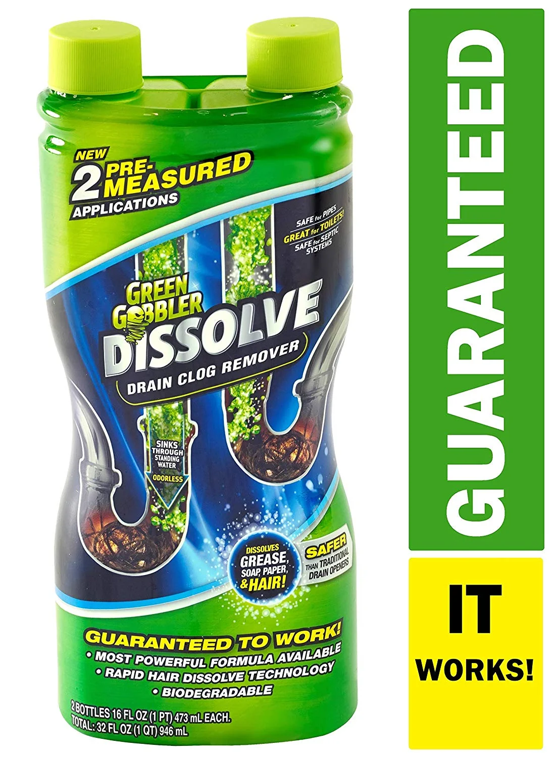DISSOLVE LIQUID HAIR &amp; GREASE CLOG REMOVER FOR $11.97