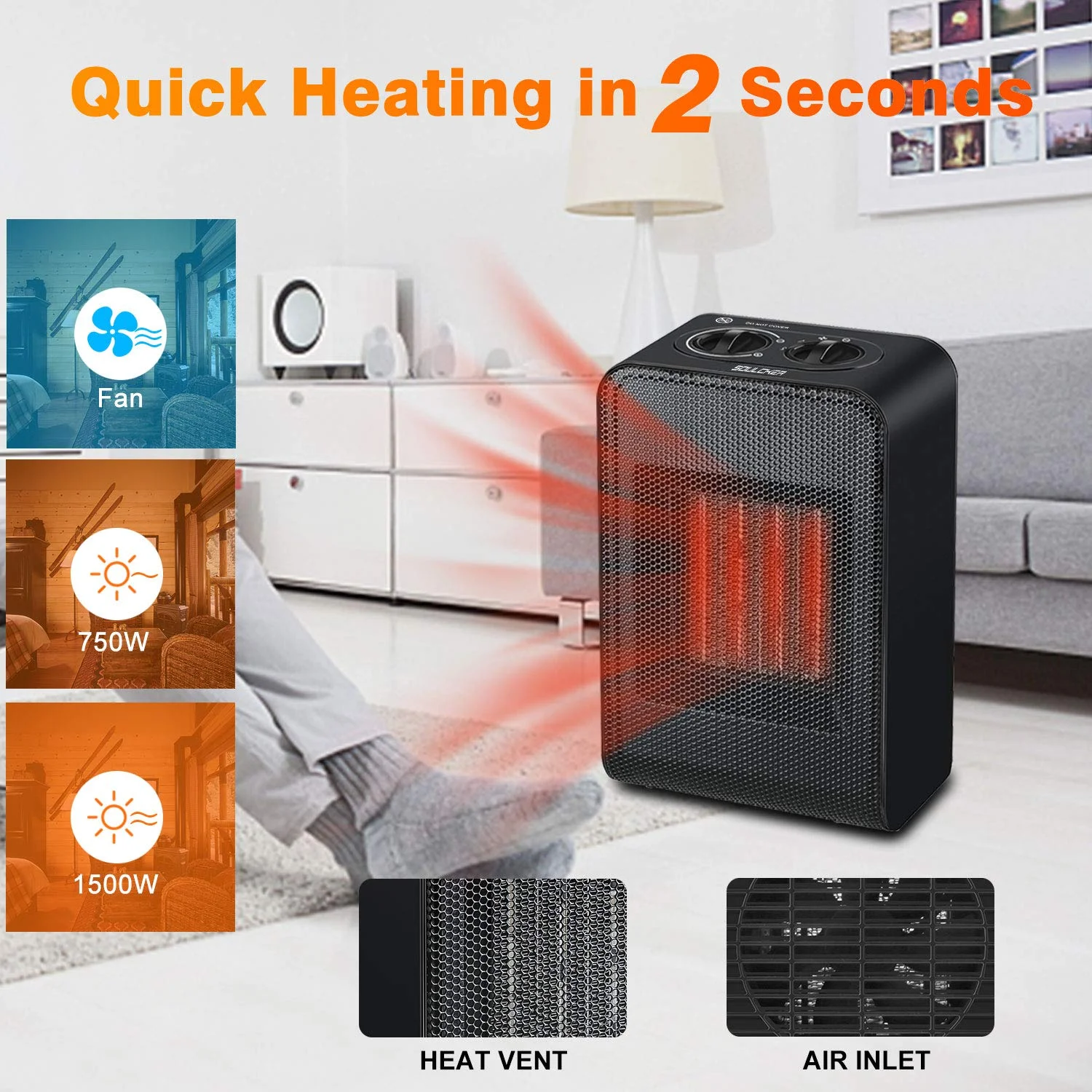 PORTABLE SPACE HEATER FOR $12.99