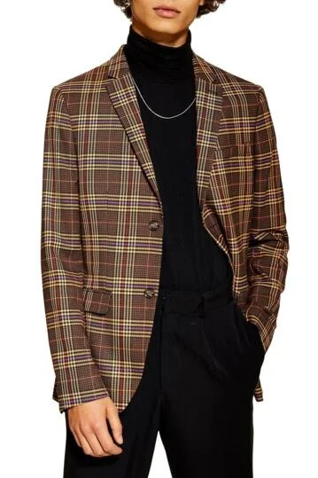 TOPMAN CLASSIC FIT PLAID SPORT COAT FOR $59.98
