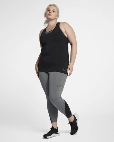$27.98 WOMEN'S PLUS SIZE NIKE PRO MID-RISE TRAINING "CROP" PANTS