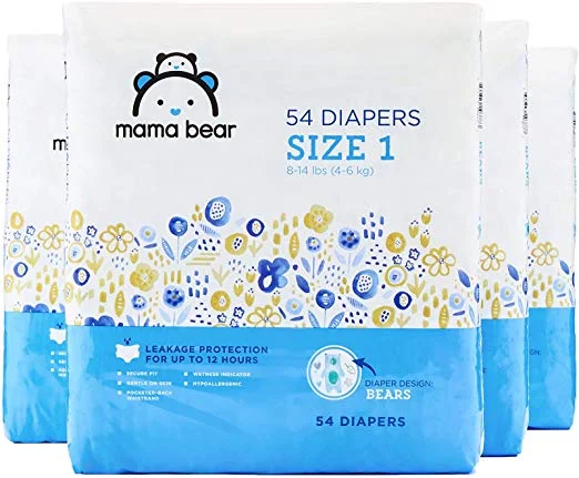 MAMA BEAR DIAPERS SIZE 1 (216 COUNT) FOR $24.99