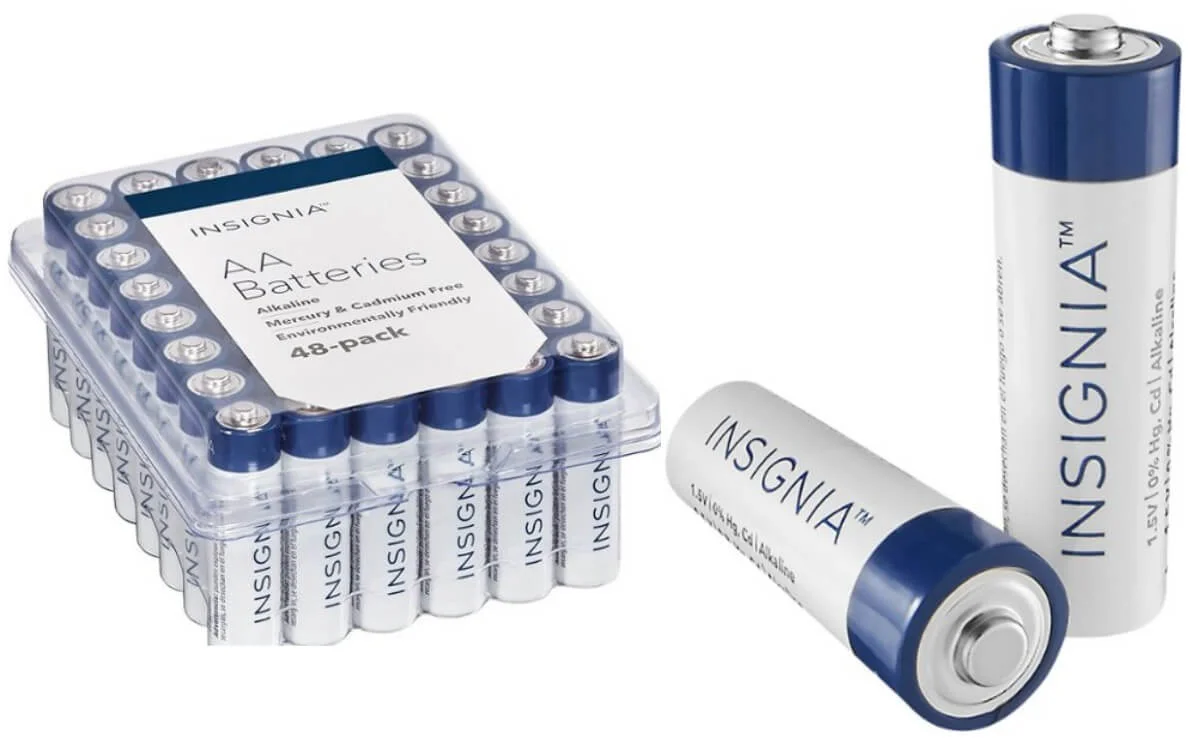 48-PACK OF INSIGNIA AA OR AAA BATTERIES FOR $7.99p