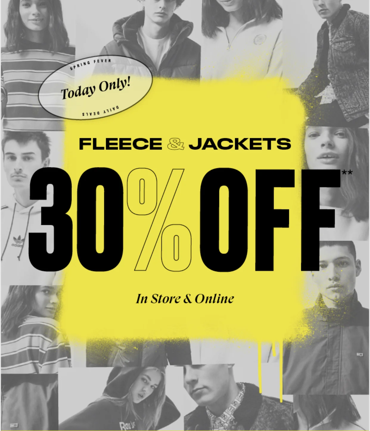 PACSUN FLASH SALE: 30% OFF FLEECE AND JACKETS