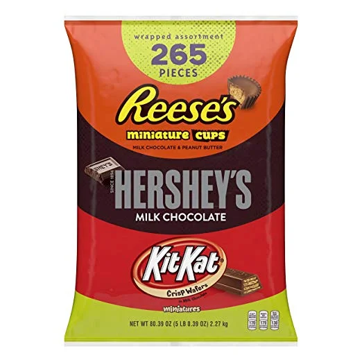 5-POUNDS OF HERSHEYS, KIT-KAT, AND REESES MINI CUPS FOR $18.69