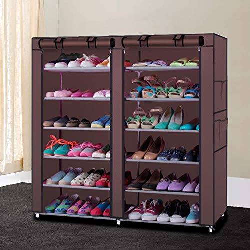 6-ROW 2-COLUMN SHOE RACK FOR $18.99