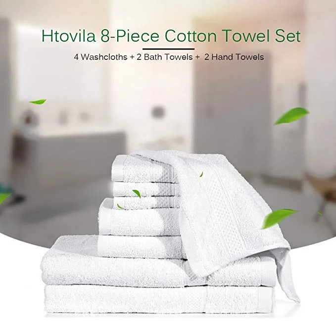 8-PIECE COTTON TOWEL SET FOR $13.00