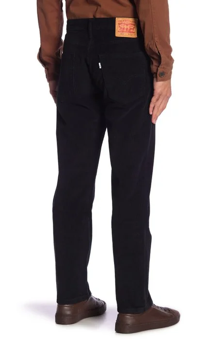 LEVI'S 514 STRAIGHT MINERAL BLACK CORDUROY PANTS $16.86