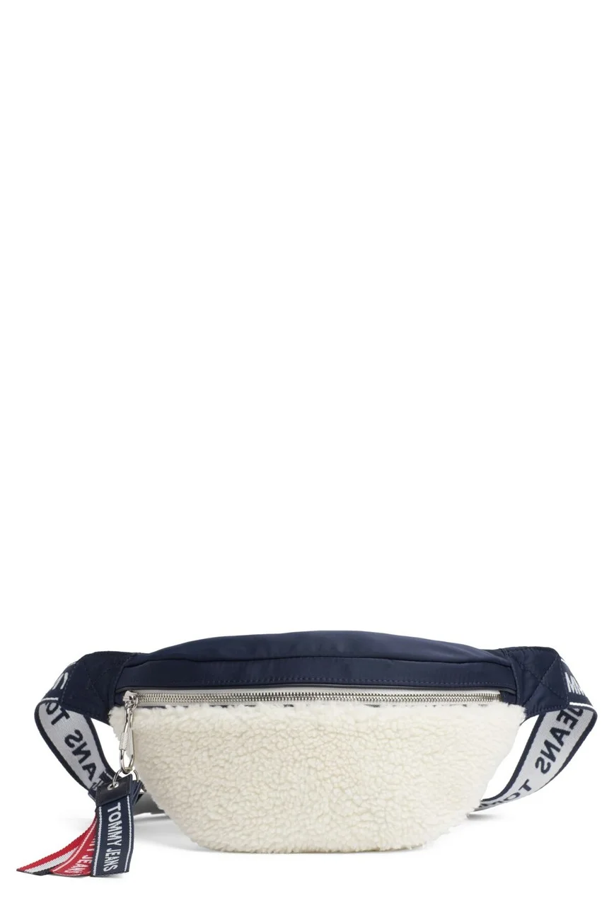 $30.73 TOMMY JEANS LOGO TAPE FLEECE FANNY PACK