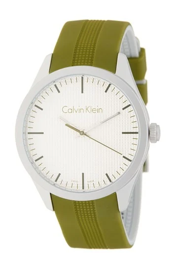 CALVIN KLEIN SILICONE STRAP WATCH FOR $50.61