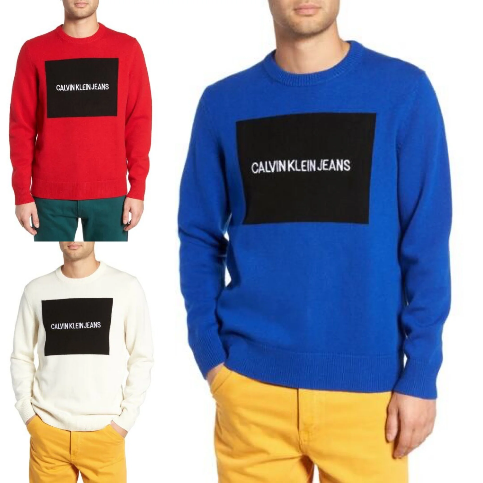CALVIN KLEIN JEANS BOX LOGO SWEATSHIRT FOR $26.23