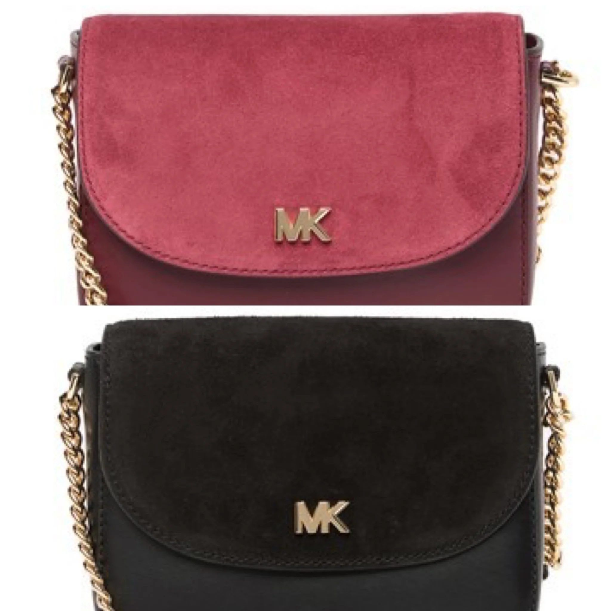 MICHAEL KORS MOTT LEATHER AND SUEDE CROSSBODY BAG $69.97